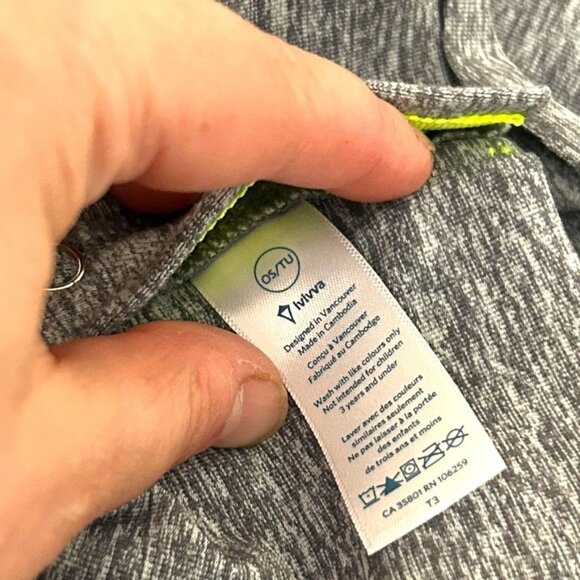 Ivivva Lululemon Vinyasa Scarf Convertible Heathered Gray High Viz Girls Onesize - Picture 4 of 5